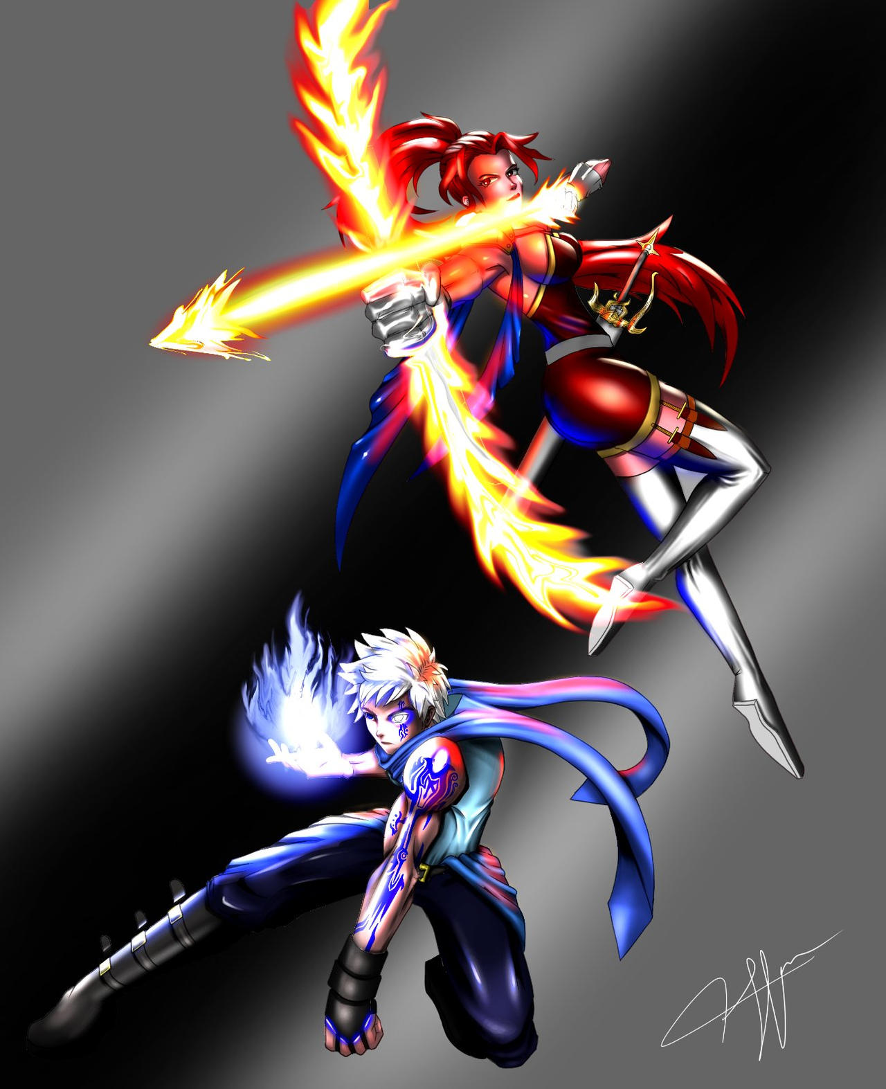 RedAndBlue by AzureMnky on DeviantArt