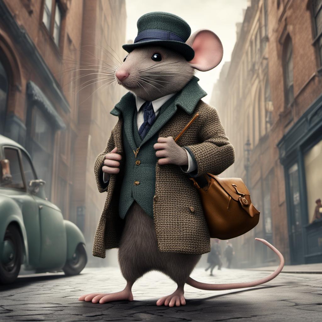 Mouse Detective With Tweed Jacket Walking Around T by OctoPines on ...