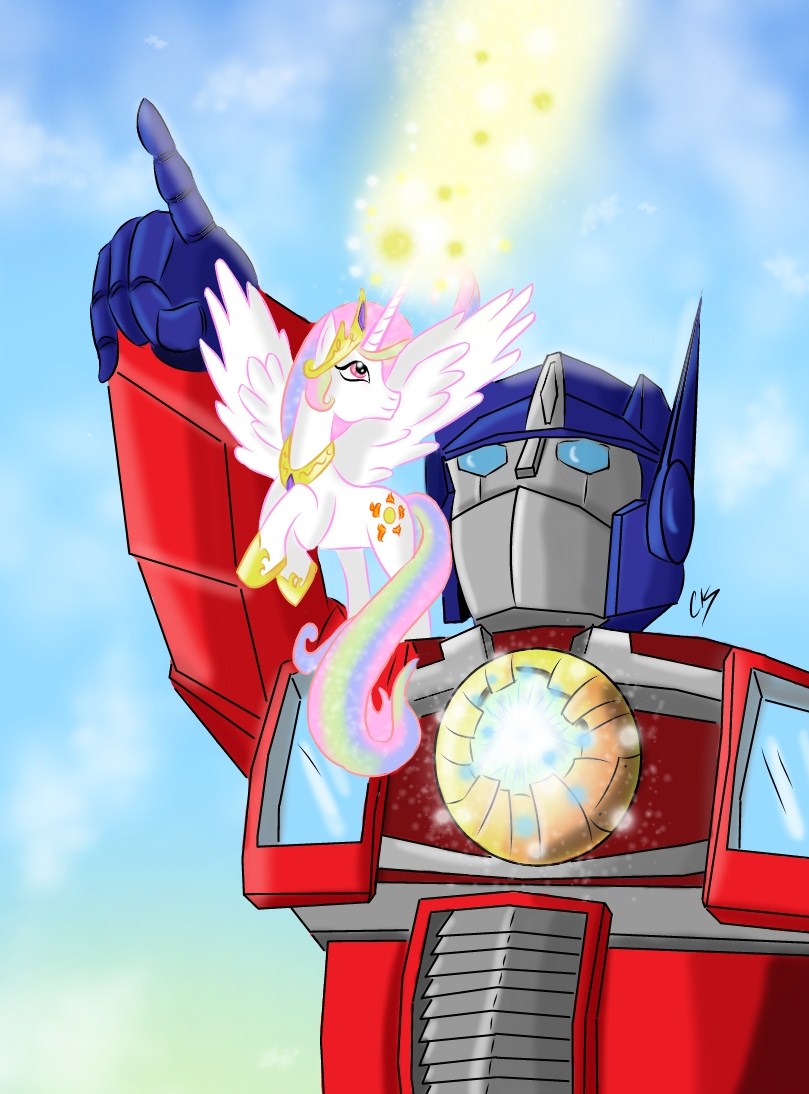 MLP/TF: Celestia and Optimus