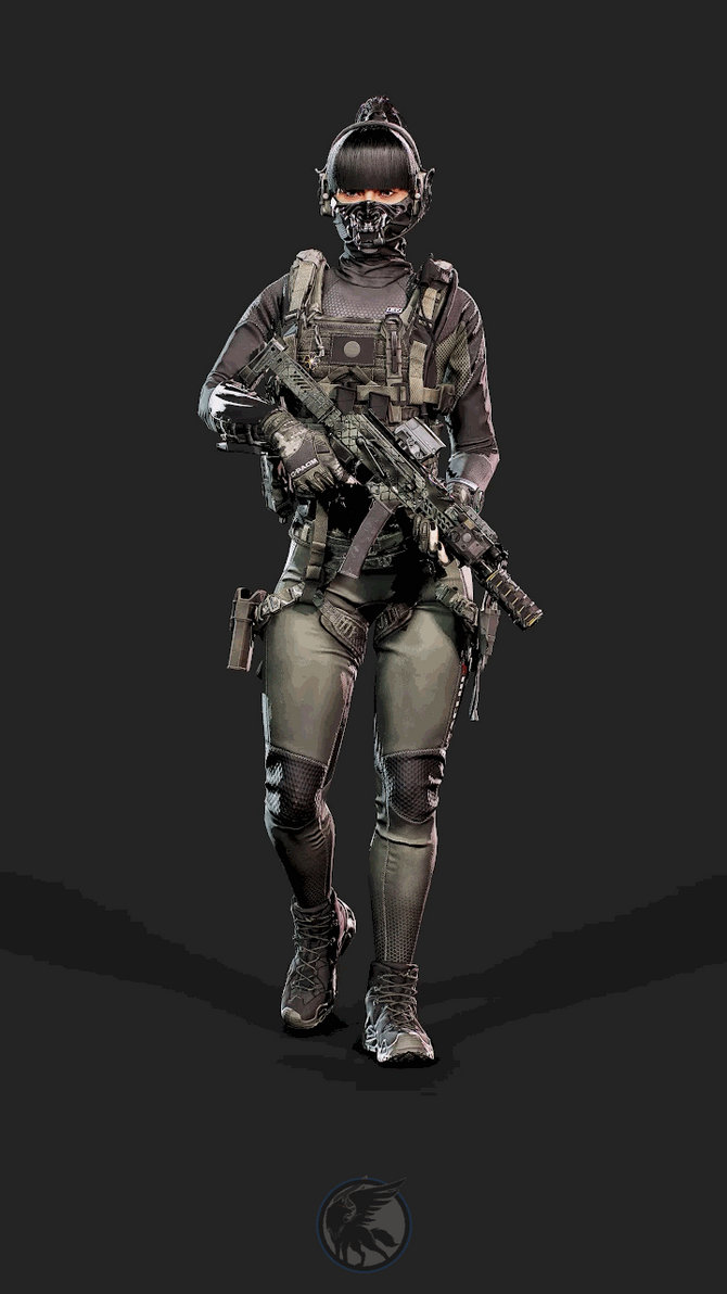 Rainbow Six Siege - AZAMI PMC Skin - wip by DrWolflow on DeviantArt