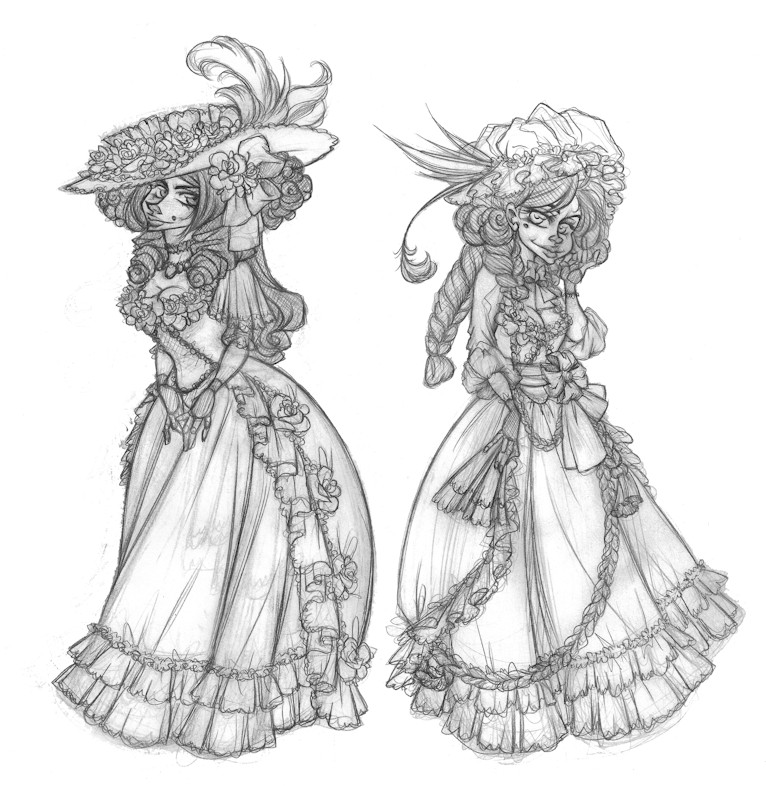 More mourning dresses