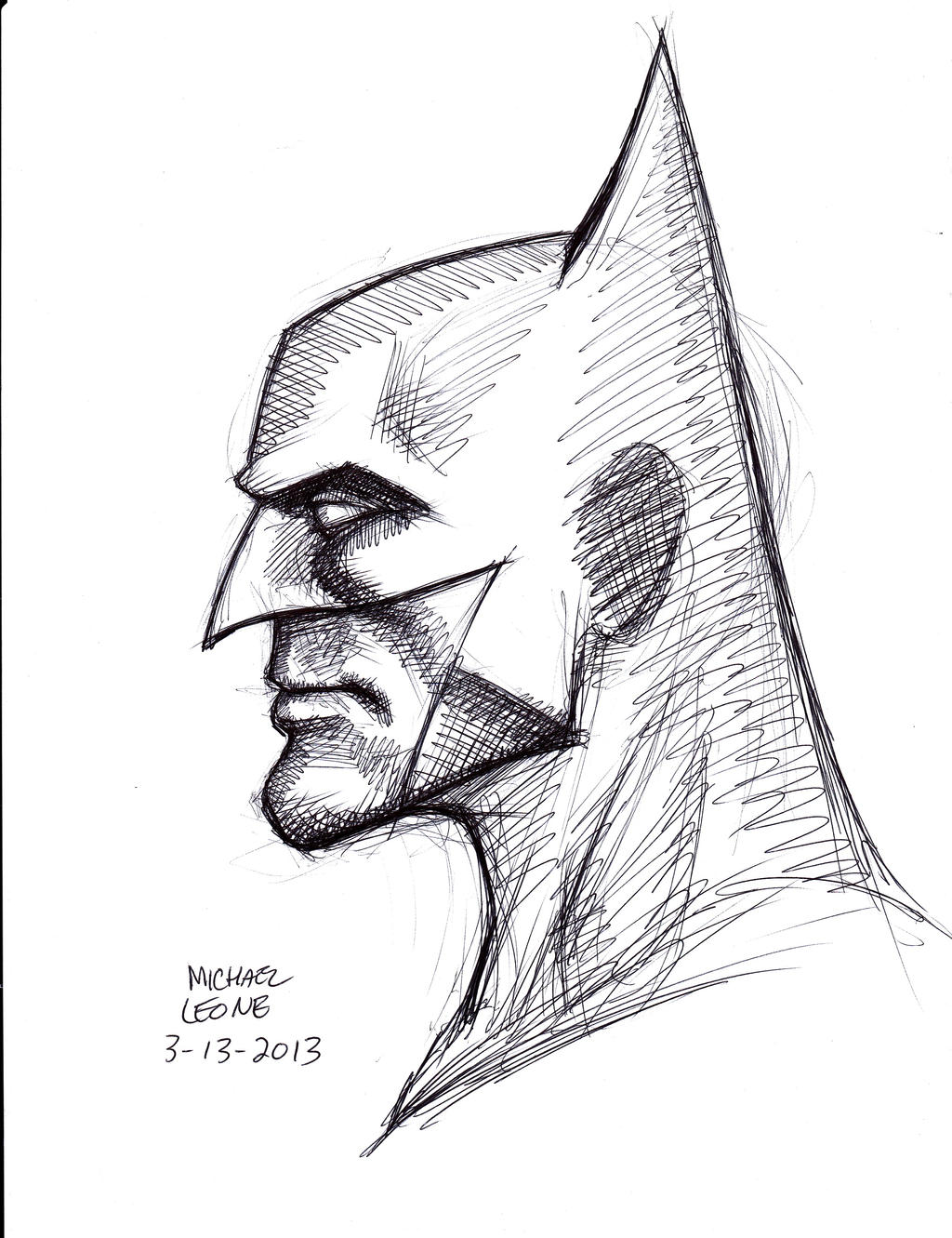 Batman Back Profile Batman Profile 3-13-2013 by myconius on DeviantArt