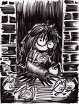 Soot girl and the dust Bunnies 2014 by myconius