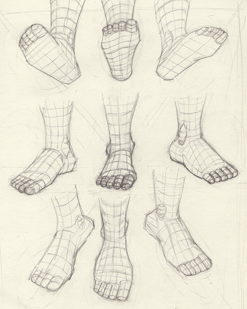 Foot perspective study 7-4-2016 by myconius on DeviantArt