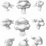 Ninja Turtle Head study 11-11-2016