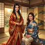 Digital Painting, Japanese Empress and Governess