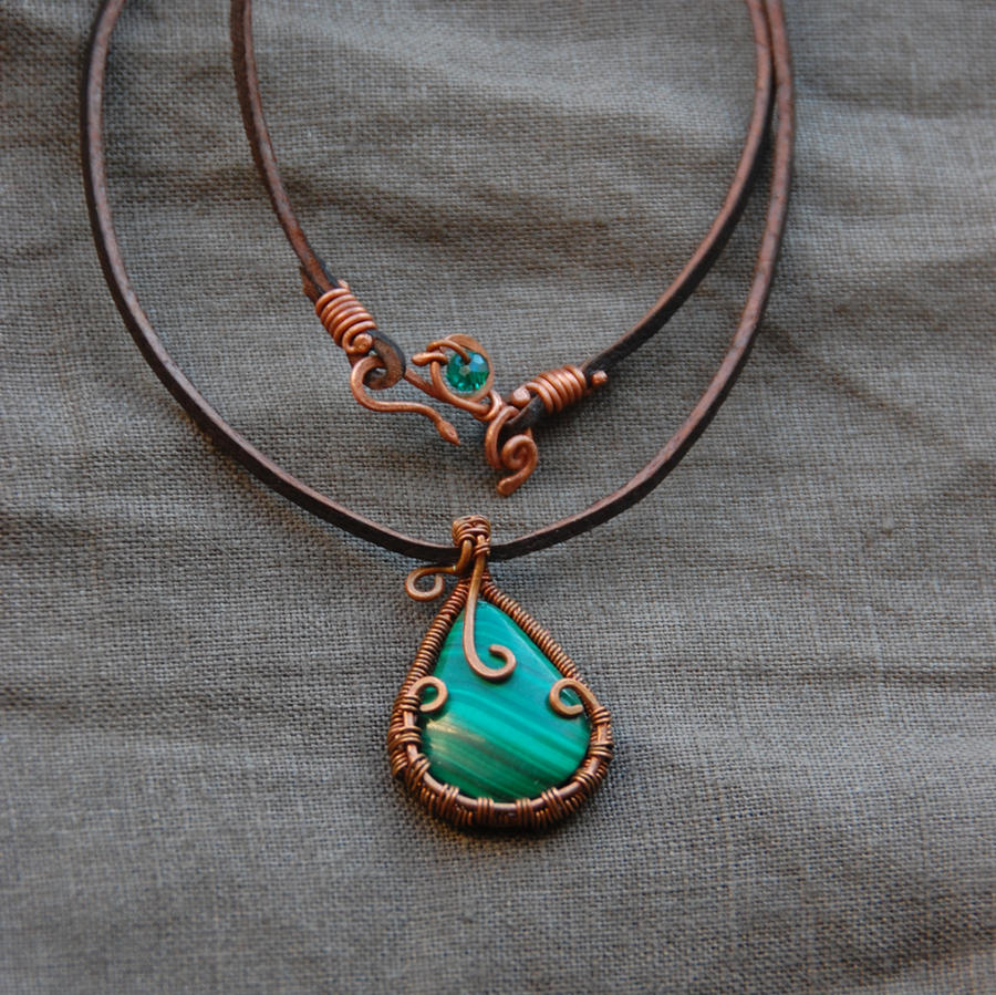 Unique Malachite Pendant