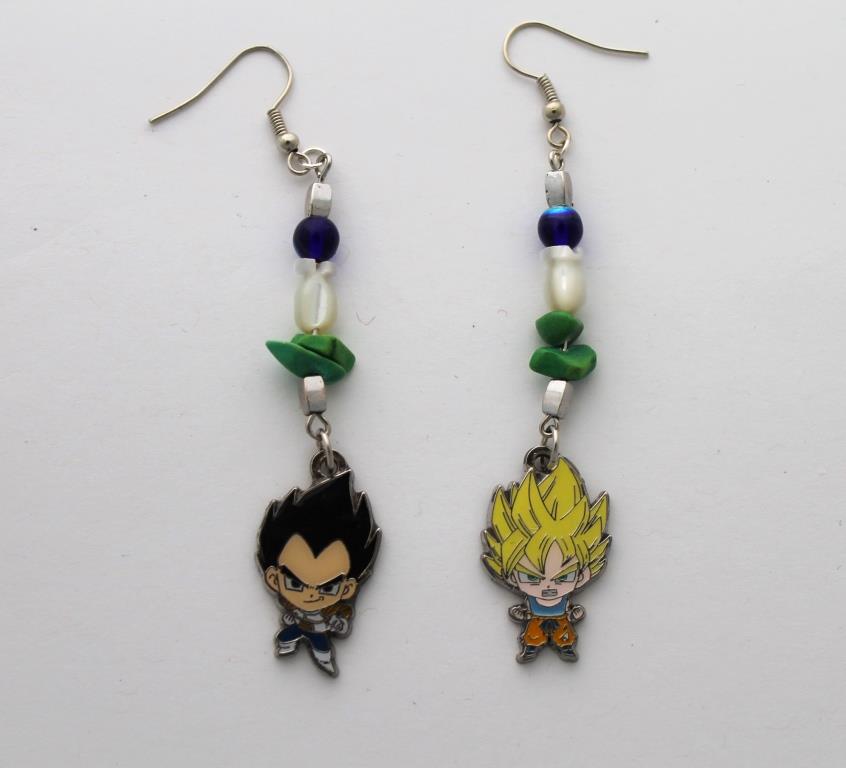 Dragon Ball Z Earrings With Goku And Vegeta By Shishodesigns On Deviantart