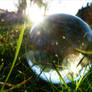 December sun in crystal ball