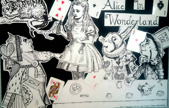 Alice in Wonderland Collage Complete