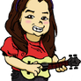 Caricature of my friend Gili with a ukulele