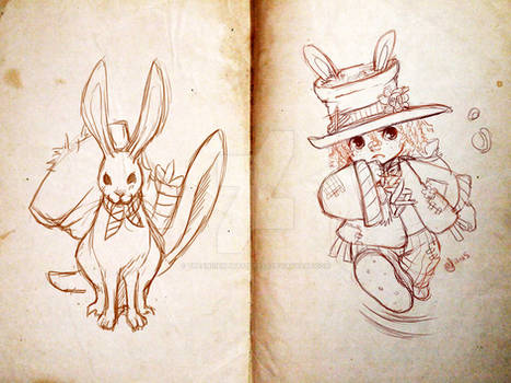 Mad Hatter Child and Hare