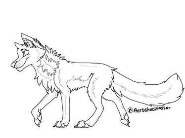 .::Free Wolf Lineart::.