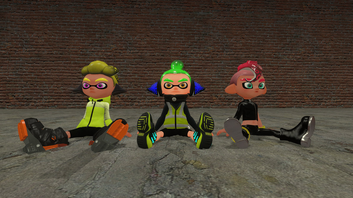 Splatoon Agents in Clock Cleaners (Males) by 0640carlos2 on DeviantArt