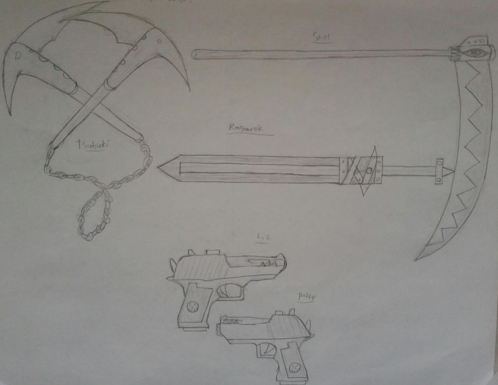 Soul Eater weapons by theanimationguy on DeviantArt