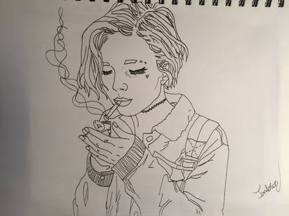 Girl smoking