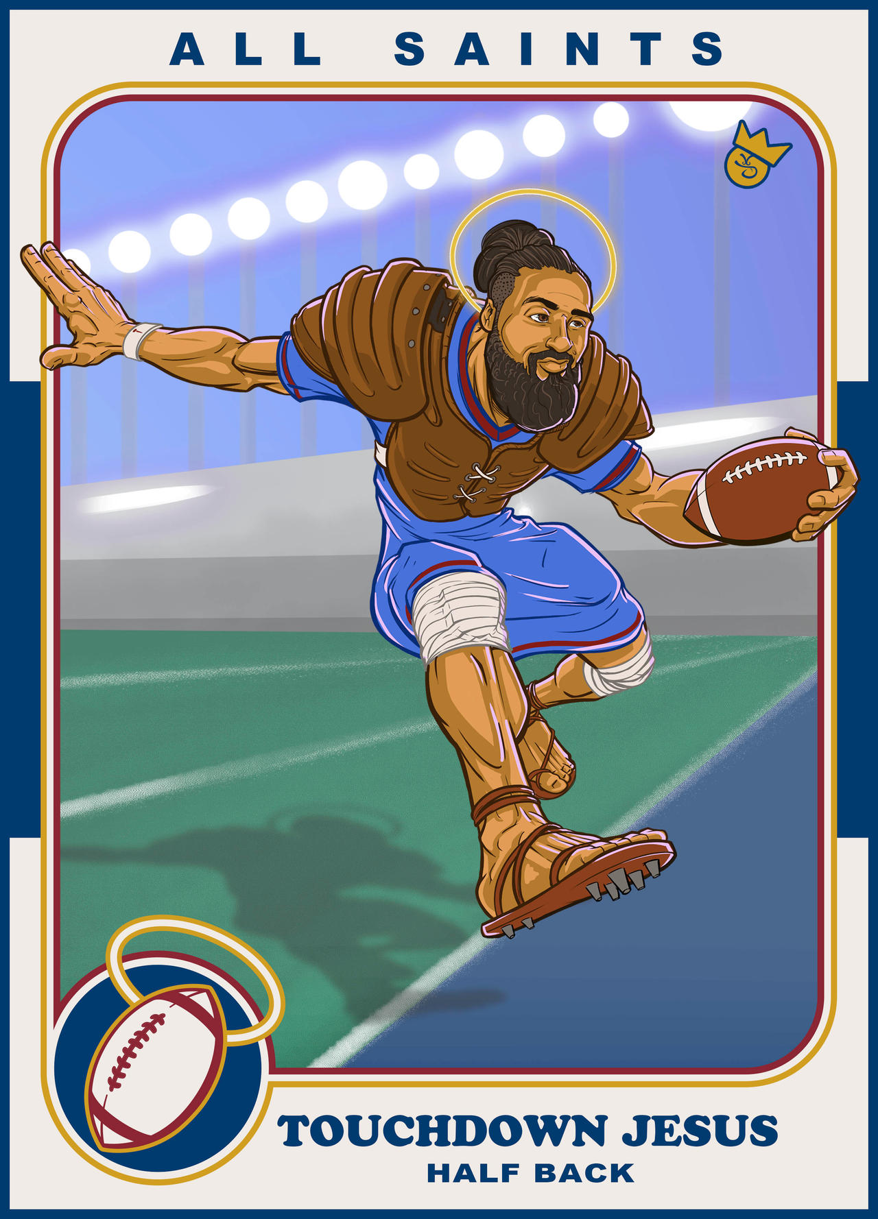 Touchdown Jesus's Touchdown Jesus 2.0 Trading Card by jkuczekart on DeviantArt