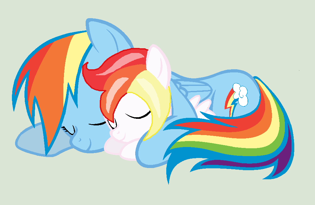 Rainbow Dash and her son, Solar Flare