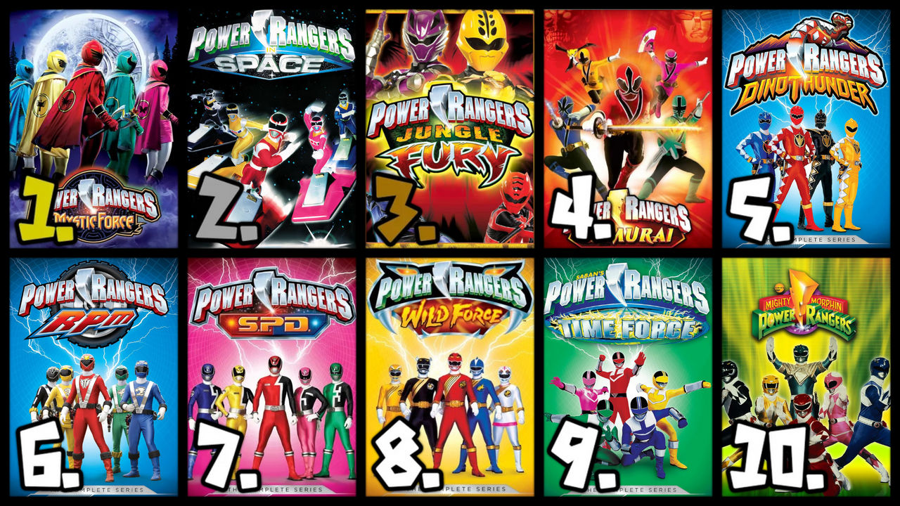 Top 10 Power Rangers Shows by Nico-lego on DeviantArt
