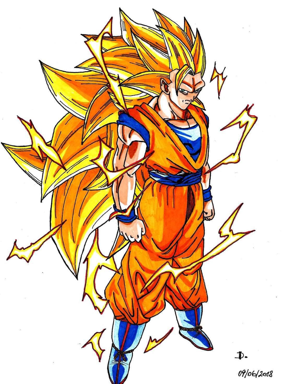 Super Saiyan 3 Goku - SKETCH BY HYNSHK by DHK88 on DeviantArt