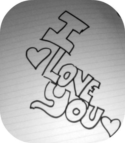 i love you drawing by ILoveMusicxx on DeviantArt