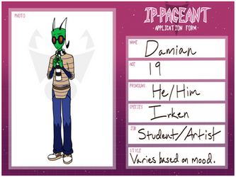 IP Pageant Entry: Damian