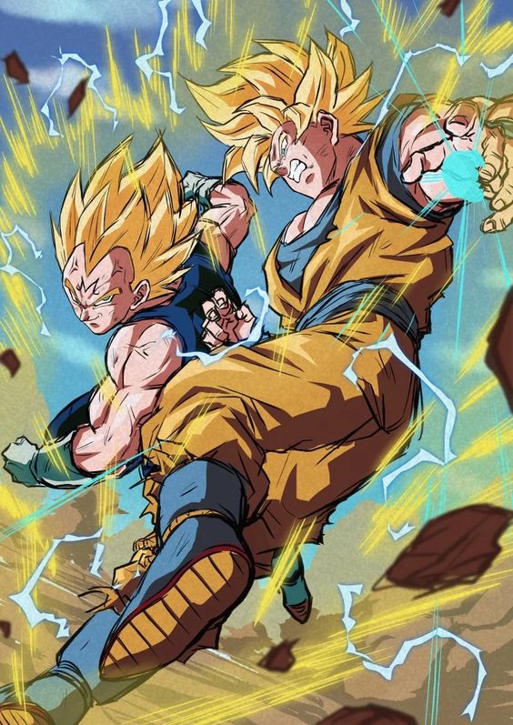 goku ssj 2 vs majin vegeta ssj 2 ##goku##majinvegeta