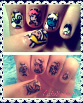 Fiona, Cake, And Friends! Adventure Time Nails 3