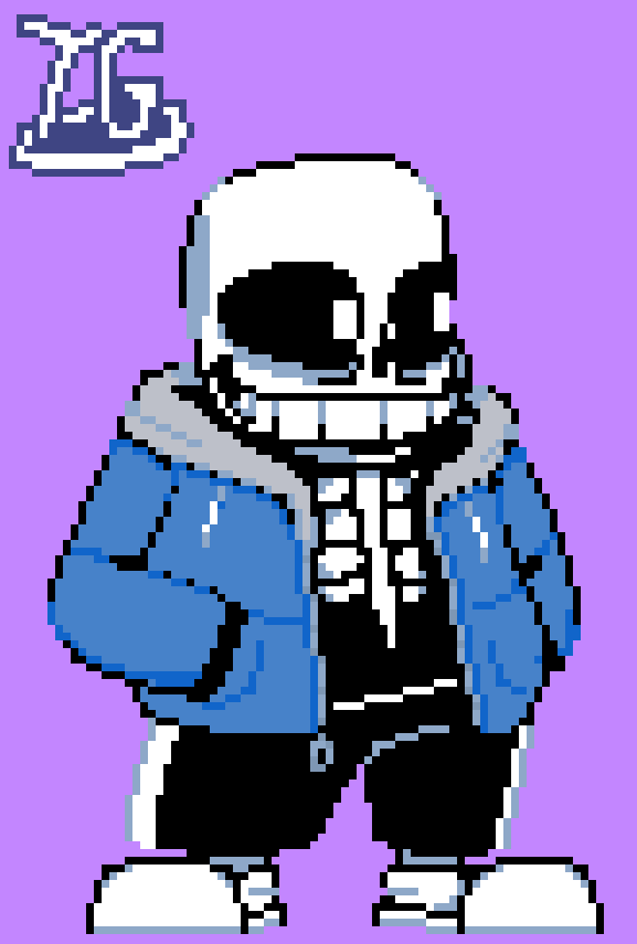 Pixilart - Sans Sprite Pixel Art by Anonymous