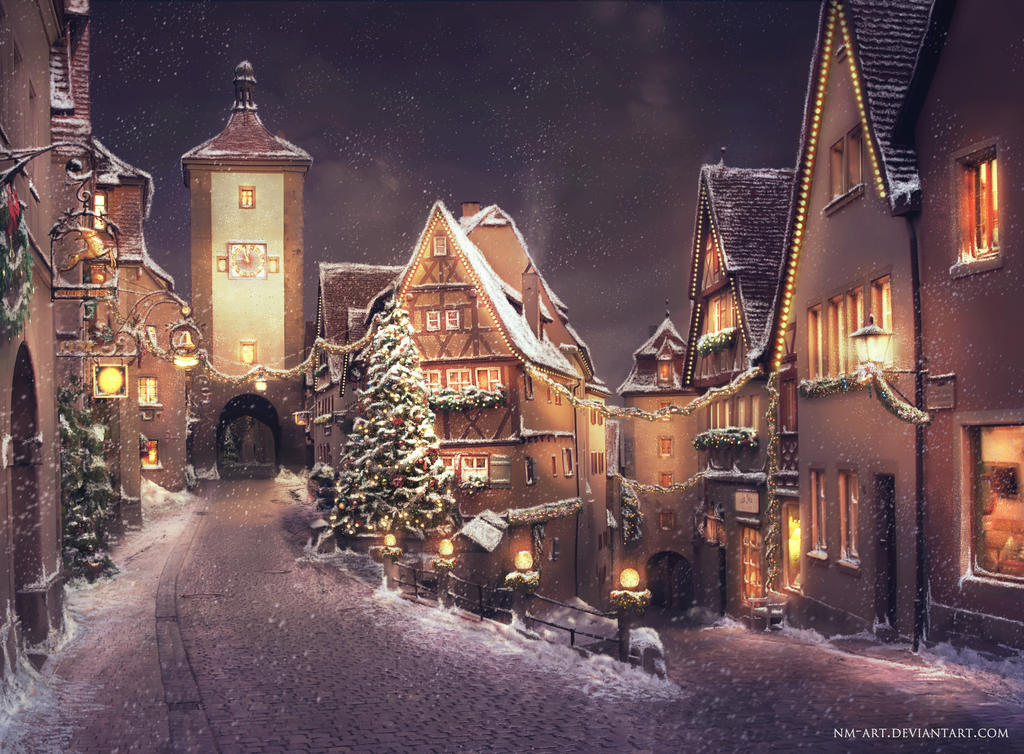 Christmas street by NM-art