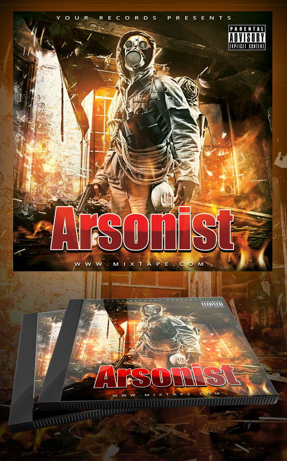 The Arsonist Mixtape / CD Cover Template