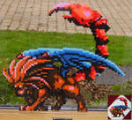 HAMA beads MANTICORE by HareTrinity