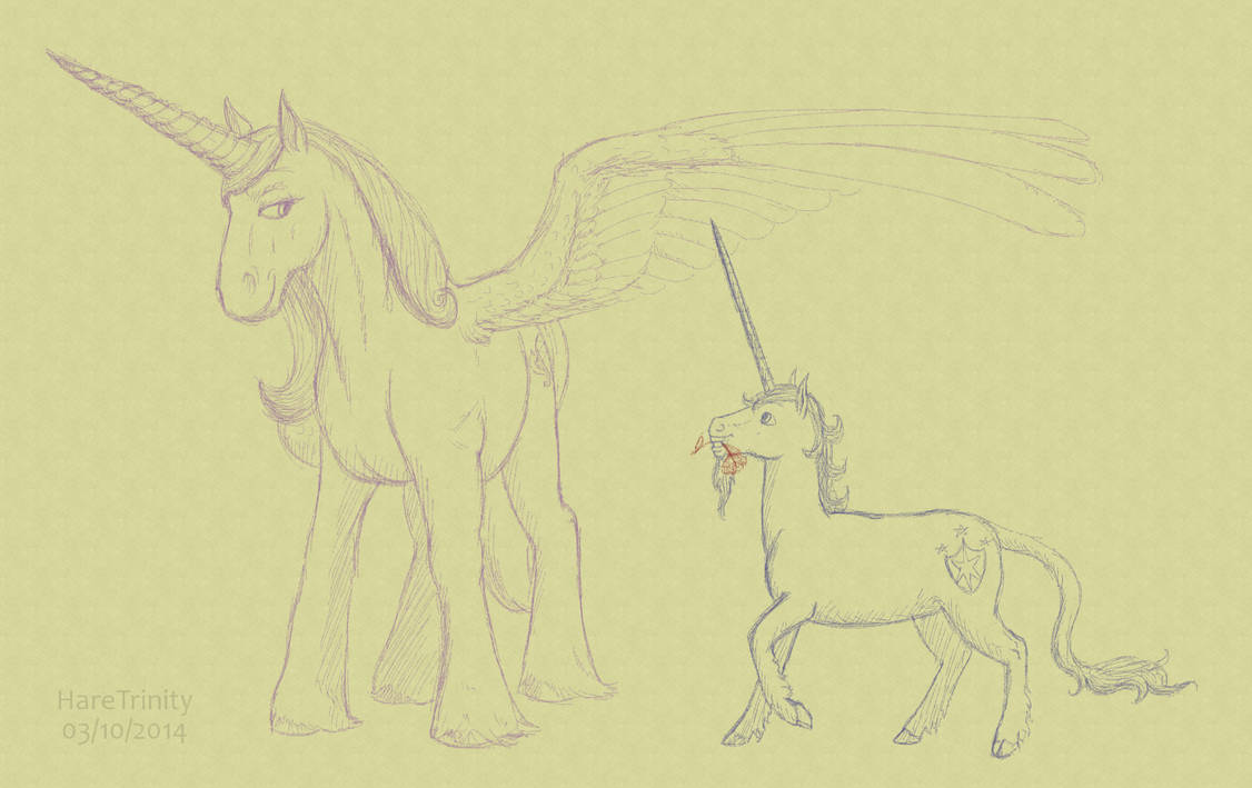 The love alicorn and her love (unicorn) by HareTrinity on DeviantArt