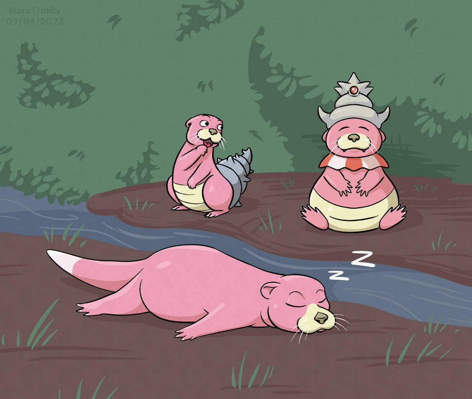 Pokemusts - Slowpoke family by HareTrinity on DeviantArt