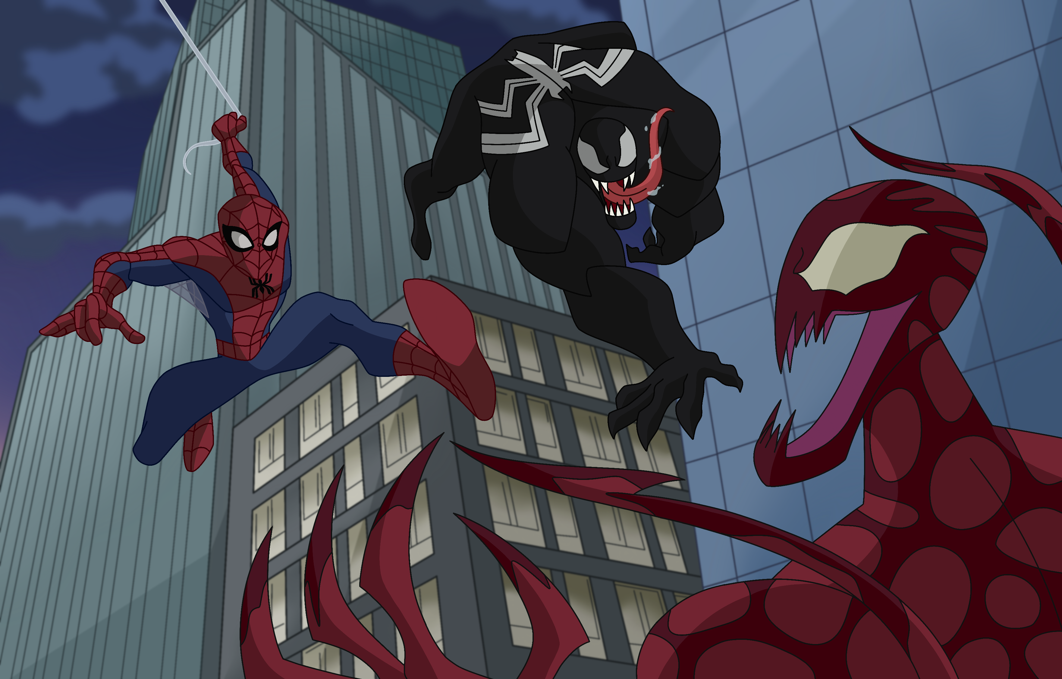 Spidey and Venom vs Carnage by Lunamidnight1998 on DeviantArt Spidey and Venom vs Carnage by Lunamidnight1998 on DeviantArt