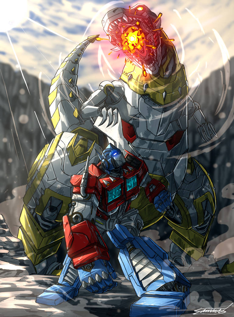 Grimlock Deviantart Optimus Vs Grimlock by naguarama on DeviantArt