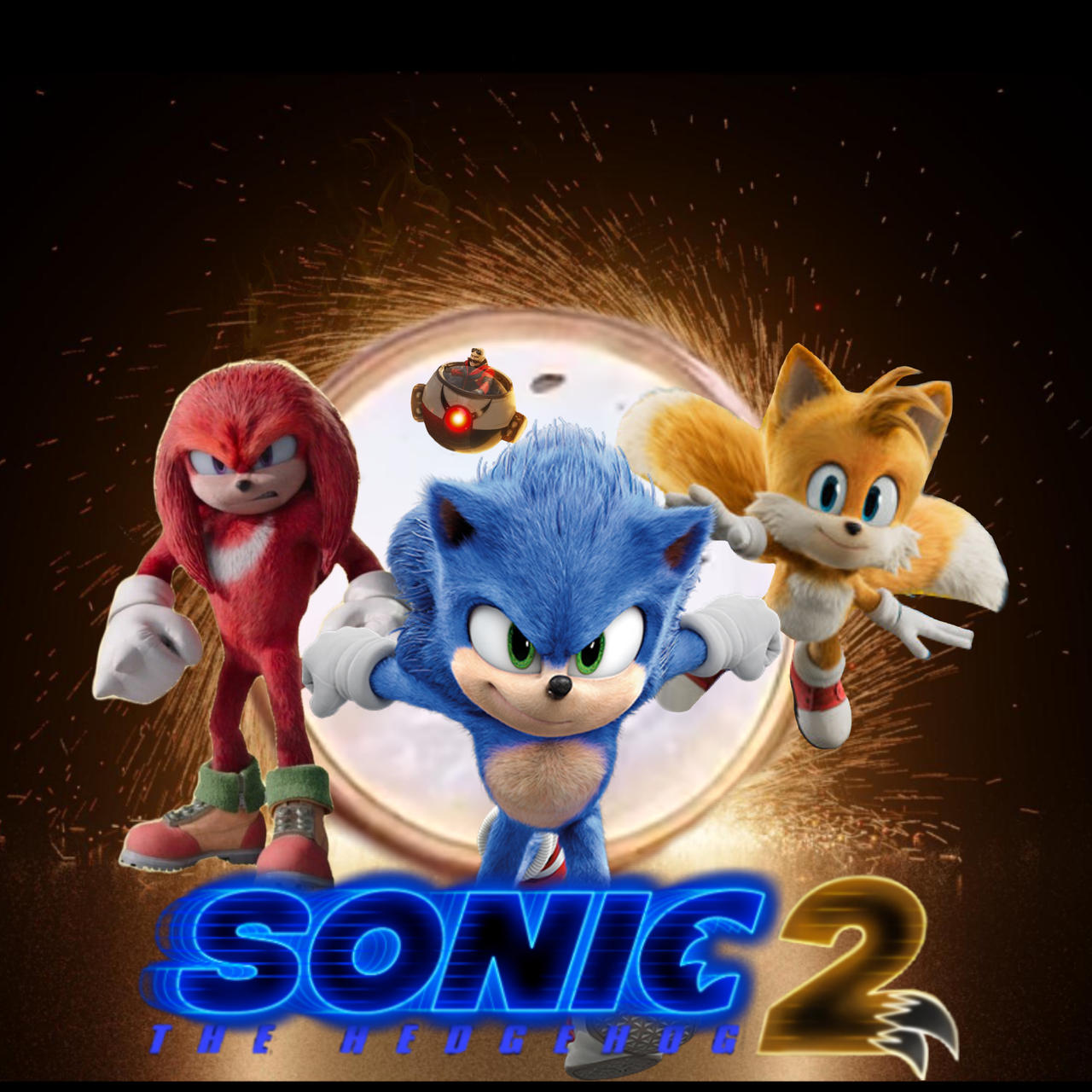 Sonic the Hedgehog 2 posters showcase Sonic, Tails and Knuckles