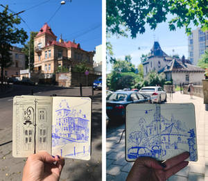 Drink-and-Draw_Lviv -- observational sketches