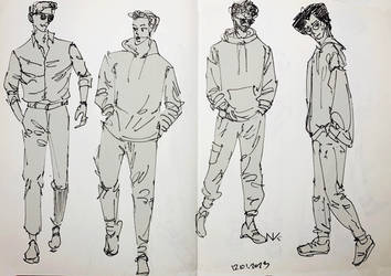 Men Casual Outfit // January Daily Sketch 4