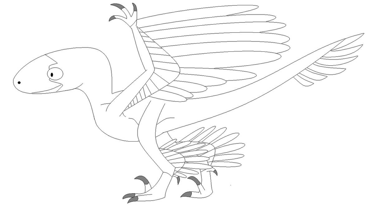 cartoon Microraptor base by DakotaSauron666 on DeviantArt