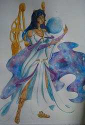 Goddess of Space and Time - Watercolour