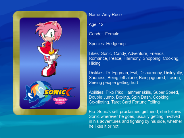 Sonic X: FIU eye-catch card: Amy