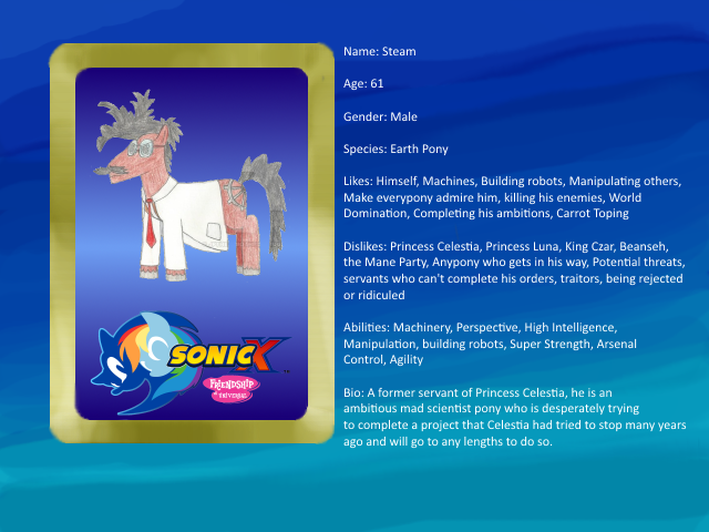 Sonic X: FIU eye-catch card: Steam