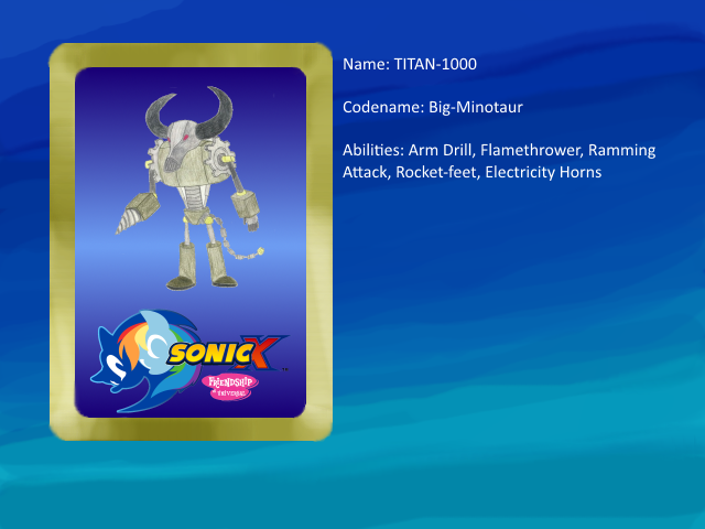 Sonic X: FIU eye-catch card: TITAN-1000