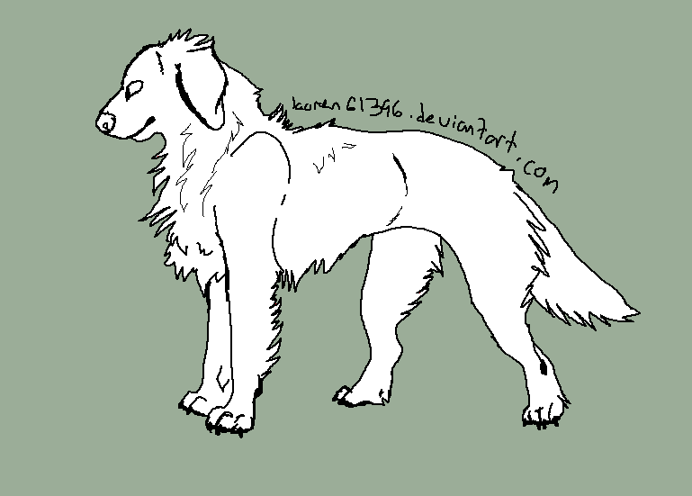 MSPaintGoldenRetrieverLineart