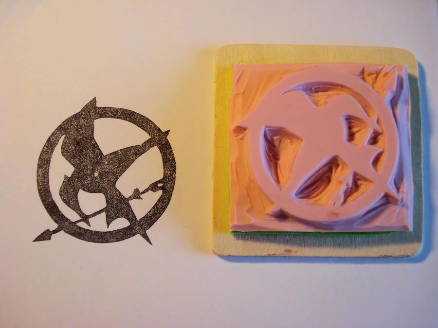 Mockingjay Pin rubber stamp