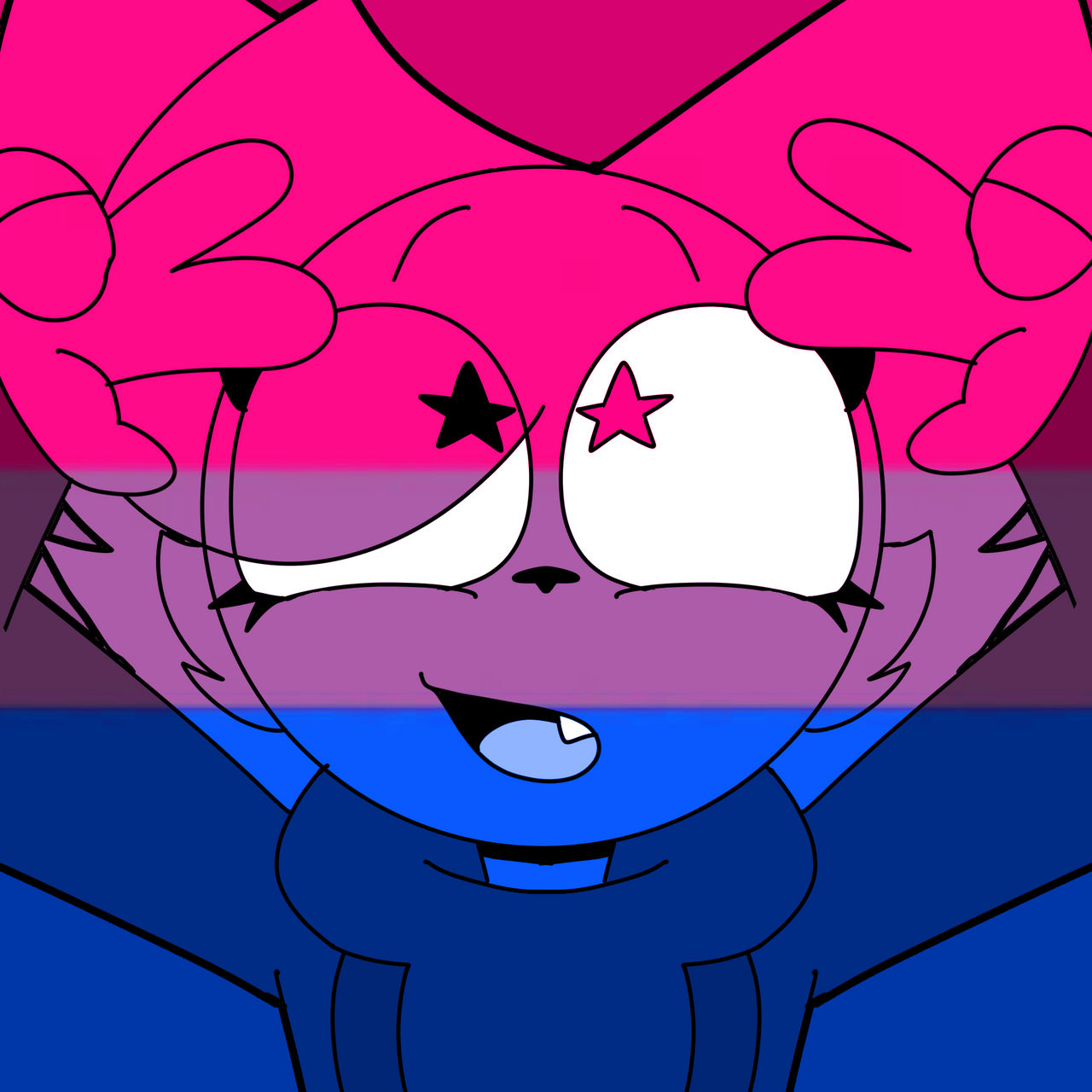 Bi pfp (Bi colours) by NicLovesCola1 on DeviantArt