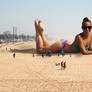 Giantess at the beach