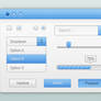 Blue and white GUI kit PSD