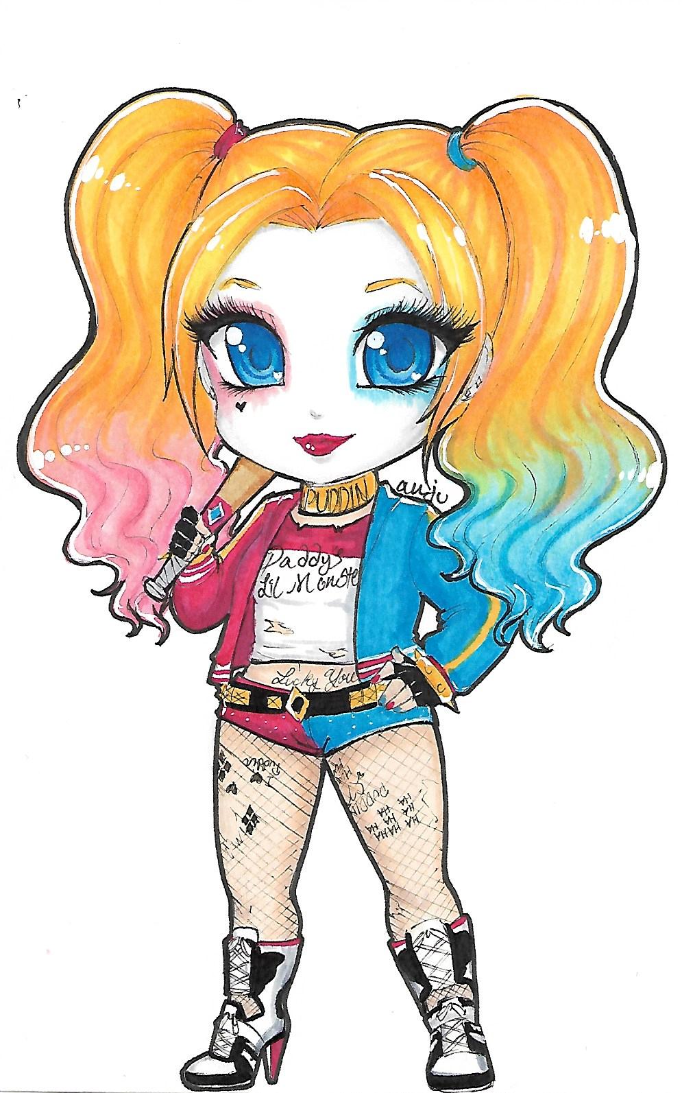 Chibi Harley Quinn by xXANJUXx13 on DeviantArt Chibi Harley Quinn by xXANJUXx13 on DeviantArt